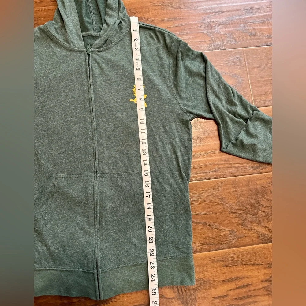 Pikachu & Sunflora Pokémon Unisex Green Hoodie Size Small - Picture 12 of 13